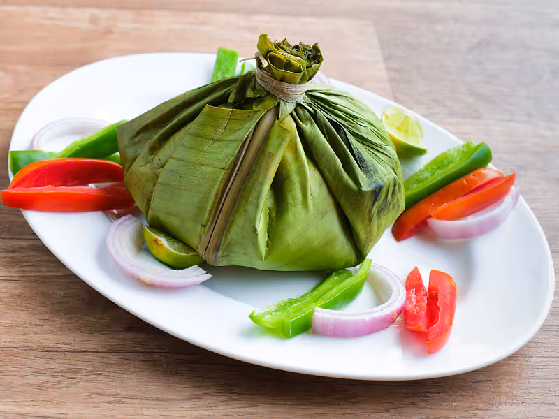 Chicken and beef kizhi biriyani at Nalla Bhoomi